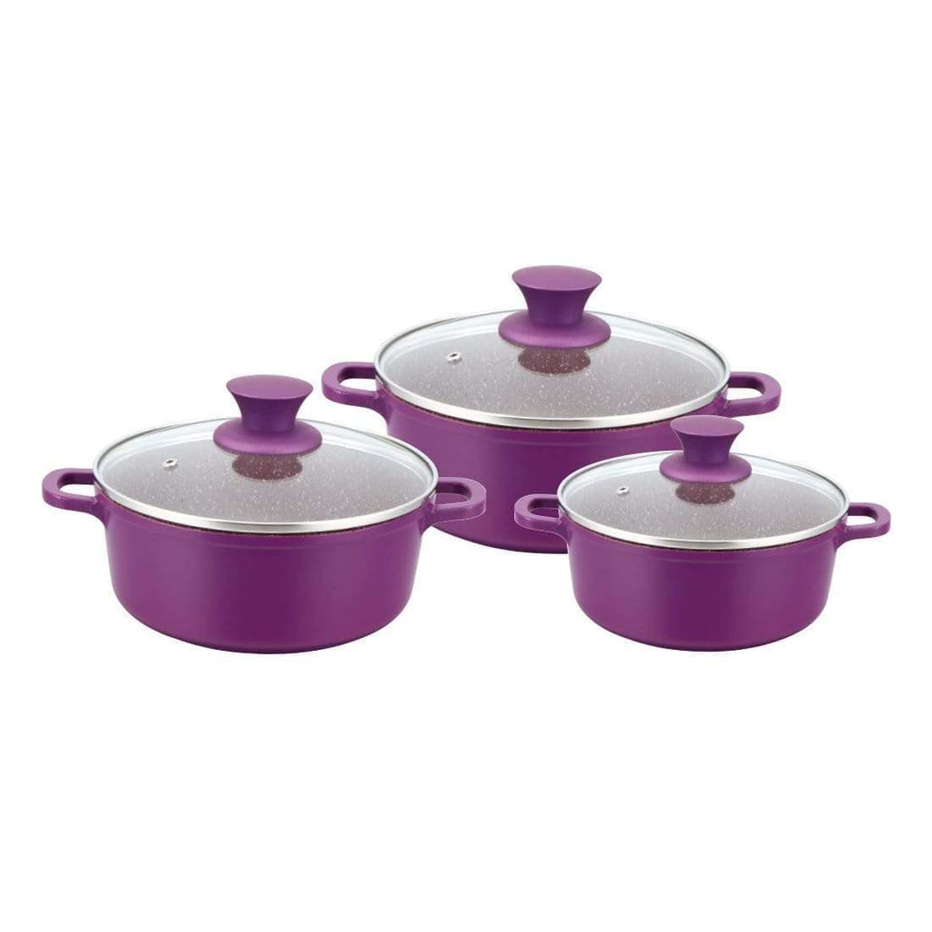 Gazi PRC-16C Purple Non-Stick Cookware Set : Gazi