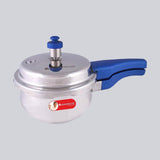 Nigella Induction Base 2.5L Stainless Steel Handi Pressure Cooker with Outer Lid, Blue Handle