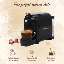 Load image into Gallery viewer, Regalia Capsule Coffee Machine with Frother | Perfect espresso shots for Cappuccino, Latte and Americano | Compatible with Nespresso Capsules | 3 Coffee Shot options - Ristretto, Espresso, Lungo | Patented Capsule Ejection System | 1400W | 2 Year Warranty