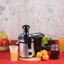 Load image into Gallery viewer, Prato Compact Centrifugal Electric Juicer for Fruits and Vegetables, 250W| Juicer Mesh with Stainless Steel Sieve| Dual Speed| BPA free Anti Drip Juicer Machine, Appliance| Easy to Clean| Healthy Juicer Machine| 1 Year Warranty | Black &amp; Silver