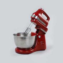 Load image into Gallery viewer, Crimson Revo Stand Mixer and Beater with 5 Speed Settings | Rotating Head Technology | 4.5L SS Bowl | 300 Watt Powerful Copper Motor | Mixing Beater, Dough Hook Attachments &amp; Spatula | Ideal for Home Cooks &amp; Professional Bakers |  2 Year Warranty | Red