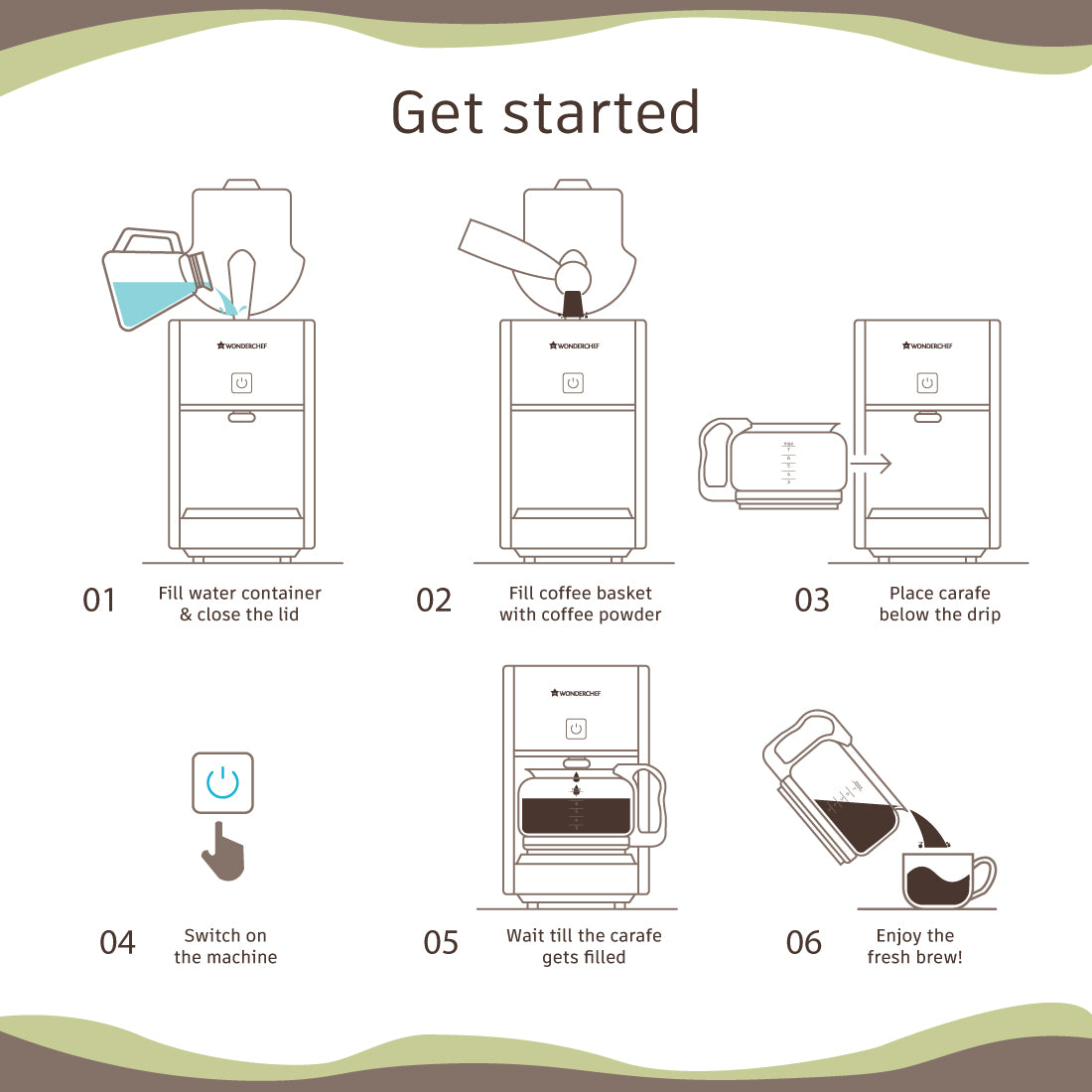 Regalia Pronto Coffee Maker 600W Coffee Brewer Machine for Home & Of